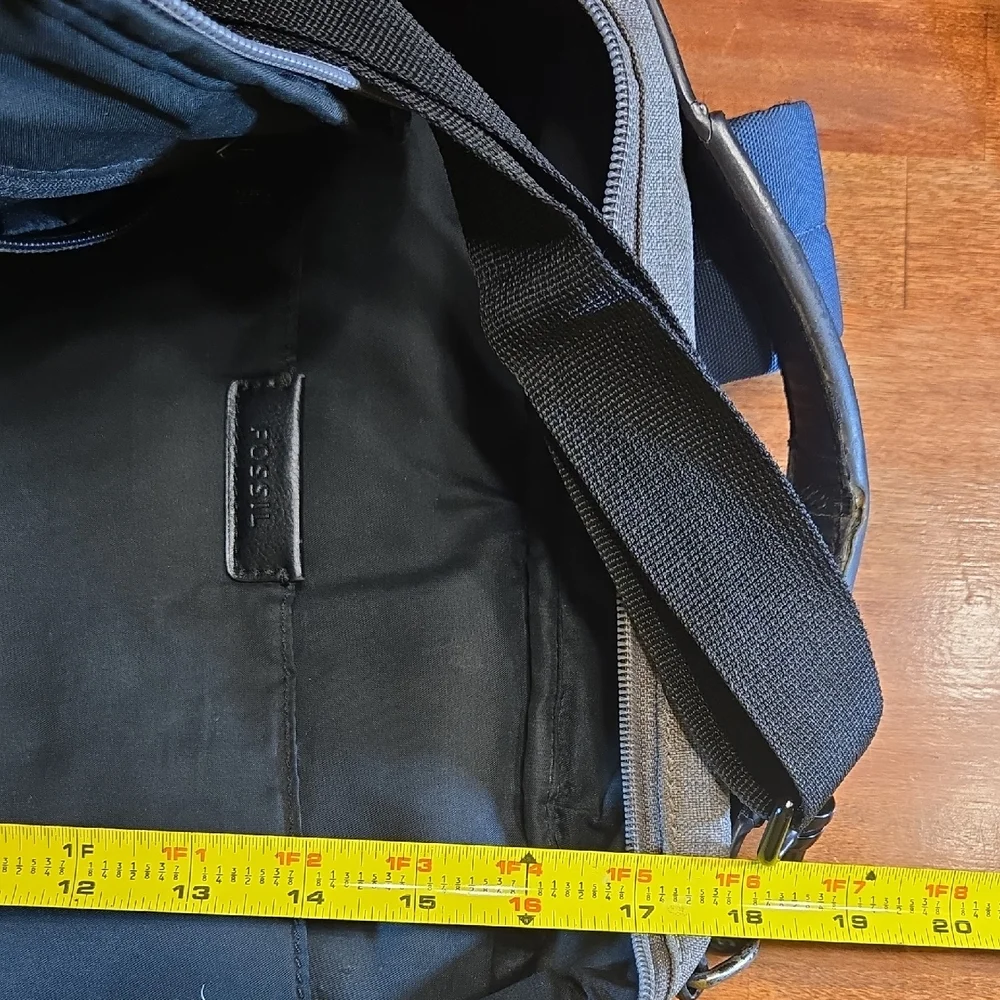 Fossil Blue and Black Laptop Bag